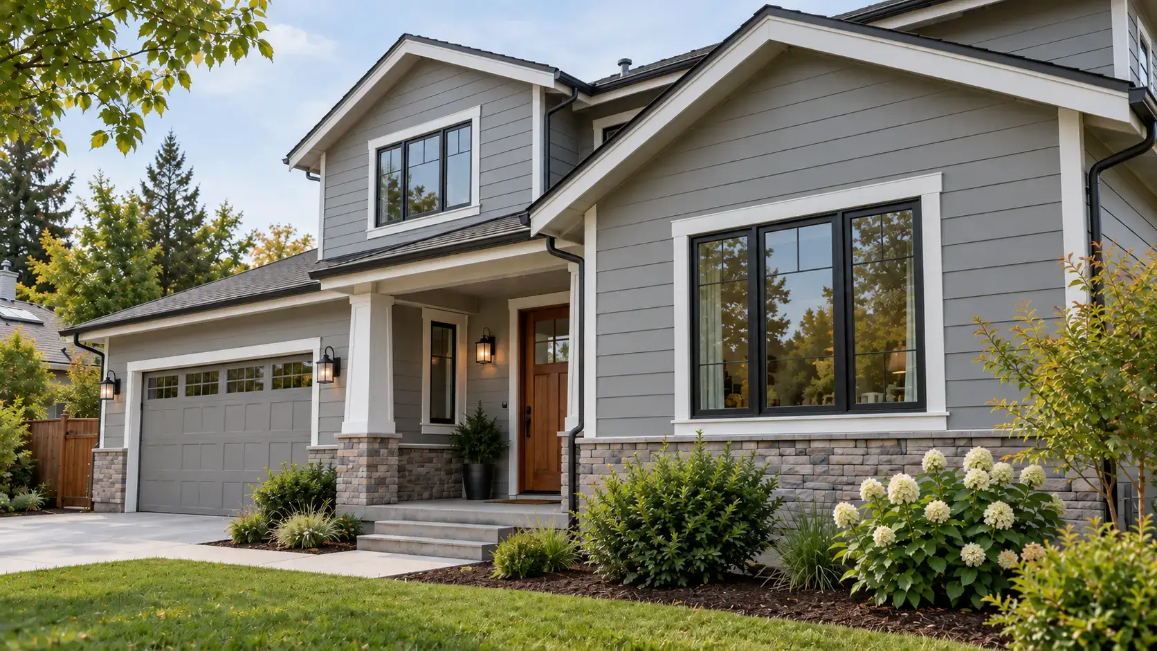 new fiber cement-siding home exterior